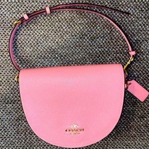 PINK LEATHER WOMENS COACH CROSSBODY BAG